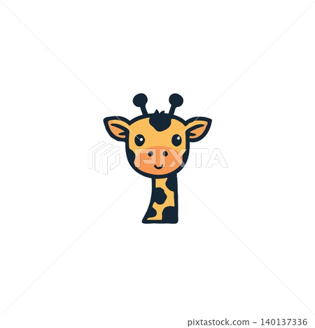 An endearing giraffe character with a friendly demeanor showcases its unique features, perfect for delightful designs that spark joy and whimsy. Ideal for children's books, playful illustrations, An endearing giraffe character with a friendly demeanor showcases its unique features, perfect for delightful designs that spark joy and whimsy. Ideal for children's books, playful illustrations, 140137336