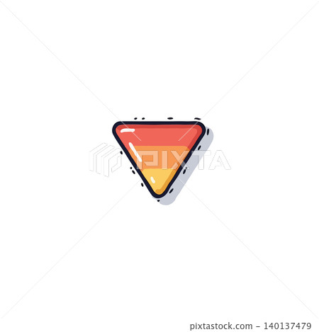The image features a stylized gradient-filled triangle, a striking design element with smooth transitions between warm colors. Its simple, geometric shape makes it a versatile graphic resource for 140137479