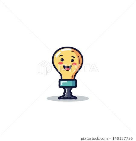 An adorable lightbulb character radiates happiness with a smiling face. The image promotes energy conservation and innovative concepts, embodying bright ideas and positivity in a whimsical, clean An adorable lightbulb character radiates happiness with a smiling face. The image promotes energy conservation and innovative concepts, embodying bright ideas and positivity in a whimsical, clean 140137756