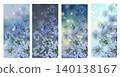 Inner sheet for smartphone case featuring blue flowers and butterflies 140138167