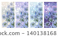 Inner sheet for smartphone case featuring blue flowers and butterflies 140138168