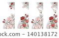 Inner sheet for smartphone case featuring roses and lace 140138172