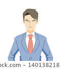A businessman in a suit, exuding confidence. 140138218