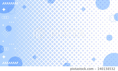 Pop design frame, circular object, diamond halftone, 16:9 size Pop design frame, circular object, diamond halftone, 16:9 size 140138532