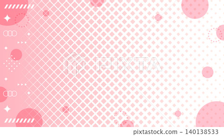 Pop design frame, circular object, diamond halftone, 16:9 size Pop design frame, circular object, diamond halftone, 16:9 size 140138533