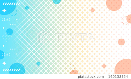 Pop design frame, circular object, diamond halftone, 16:9 size Pop design frame, circular object, diamond halftone, 16:9 size 140138534