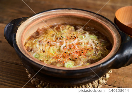 Beef bowl with egg topping Beef bowl with egg topping 140138644
