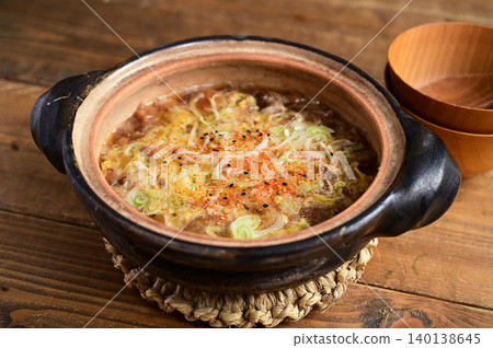 Beef bowl with egg topping Beef bowl with egg topping 140138645