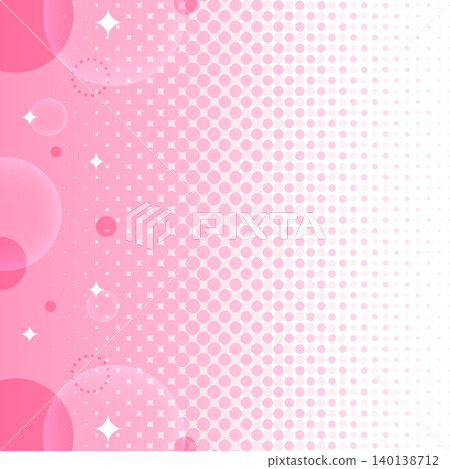 Pop design frame, circular object, dot halftone, square size 140138712
