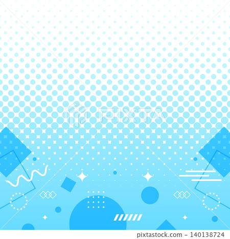 Pop design frames, circular and square objects, dot halftones, square size Pop design frames, circular and square objects, dot halftones, square size 140138724