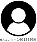 Simple, round, monochrome user icons 140138930