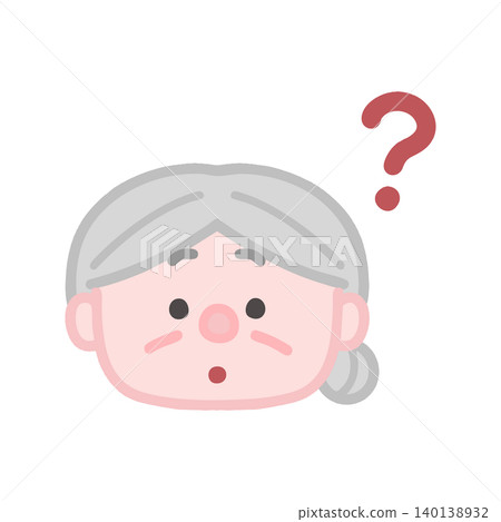 The old woman with a questioning look on her face The old woman with a questioning look on her face 140138932