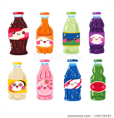 Cute carbonated soft drink soda bottle Cute carbonated soft drink soda bottle 140139392
