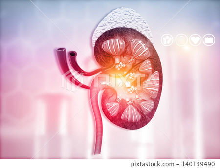 Human kidney cross section Human kidney cross section 140139490