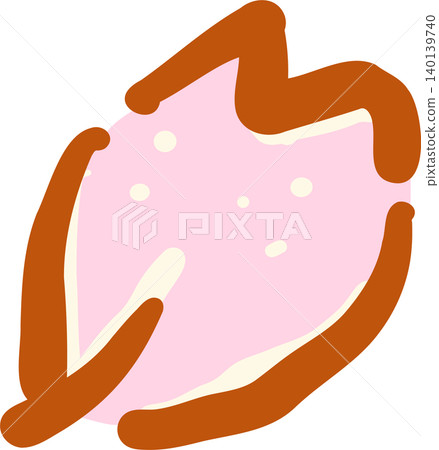 Pink Sakura Cherry Blossom Petal Flower Whimsical Doodle Hand Drawn Pink Sakura Cherry Blossom Petal Flower Whimsical Doodle Hand Drawn 140139740