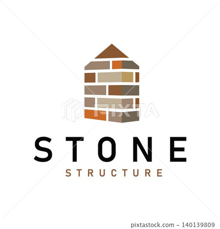 Stone Structure Construction Building Logo Vector Design 140139809