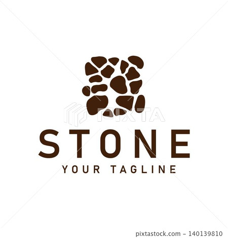 Organic Stone Pattern Construction Logo Vector Design 140139810