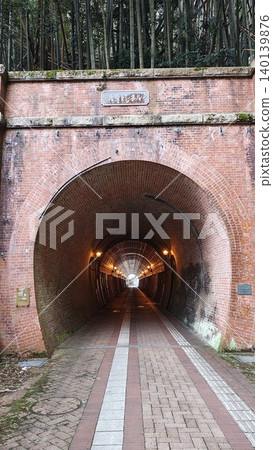 A retro brick tunnel background A retro brick tunnel background 140139876