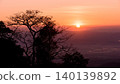 Sunrise in the morning, sunrise with mountains. 140139892
