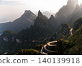 Tian-Men-Shan : Zhangjiajie China - Circa October, 2023: Landscape nature of gate of heaven orTianmen Cave in Tianmen Mountain Landmark National Park Of Zhangjiajie, Hunan , China. 140139918