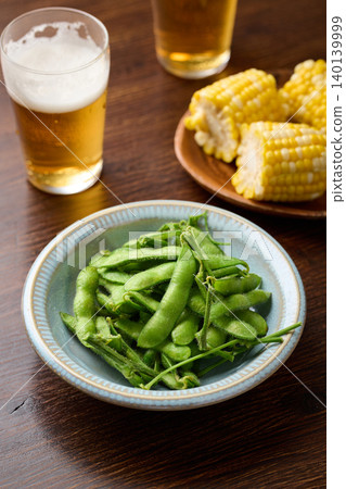 Edamame served on a plate Edamame served on a plate 140139999