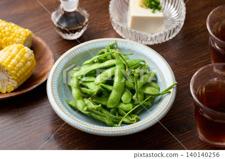 Edamame served on a plate Edamame served on a plate 140140256
