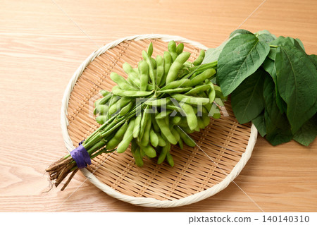 Green soybeans with branches Green soybeans with branches 140140310
