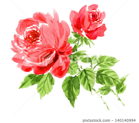 一幅水彩畫的紅玫瑰(26602像素,7像素) 一幅水彩畫的紅玫瑰(26602像素,7像素) 140140994