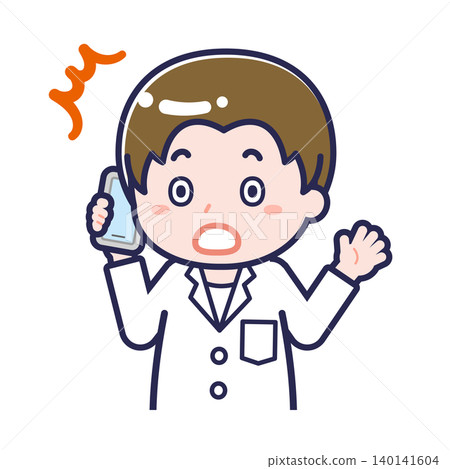A male "pharmacist" using a smartphone A male "pharmacist" using a smartphone 140141604