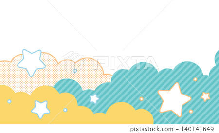 Cloud and star illustration background 140141649