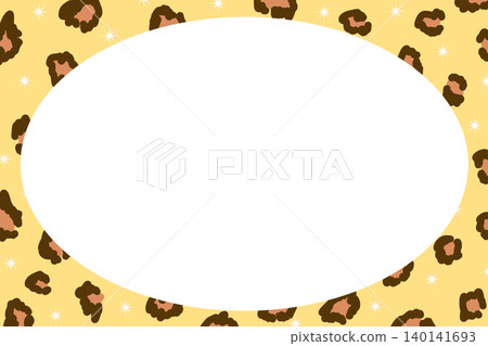 Brown leopard print frame Brown leopard print frame 140141693