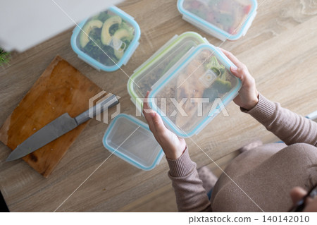 Healthy meal prep containers with homemade food ready for the week Healthy meal prep containers with homemade food ready for the week 140142010
