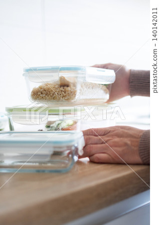 Healthy meal prep containers with homemade food ready for the week Healthy meal prep containers with homemade food ready for the week 140142011