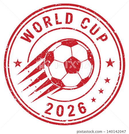 Soccer grunge stamp. Football stamp. World cup 2026 140142047