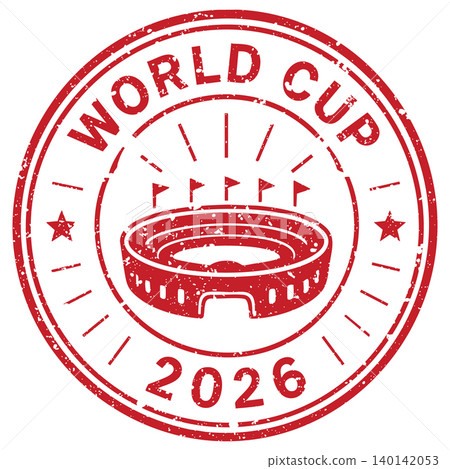 Soccer grunge stamp. Football stamp. World cup 2026 140142053