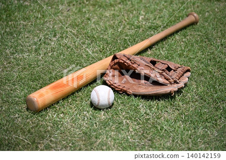 Baseball bat and glove Baseball bat and glove 140142159