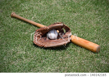 Baseball bat and glove Baseball bat and glove 140142165