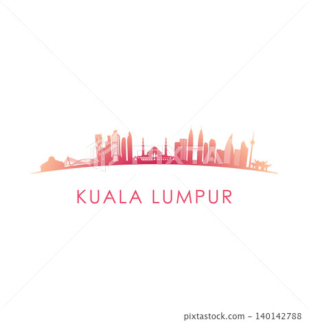 Kuala Lumpur skyline silhouette. 140142788