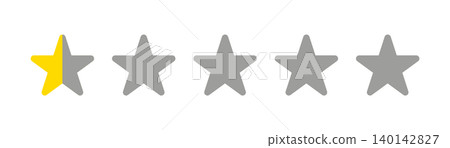 A simple design featuring a half-star rating icon to represent reviews and rankings. A simple design featuring a half-star rating icon to represent reviews and rankings. 140142827