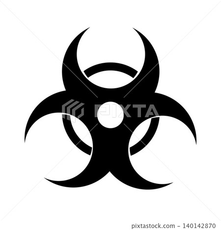 Vector isolated illustration of biohazard icon Vector isolated illustration of biohazard icon 140142870