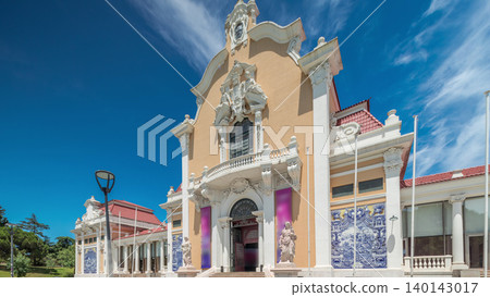 Carlos Lopes Pavilion timelapse hyperlapse, Lisbon. Former Palace of Exhibitions Carlos Lopes Pavilion timelapse hyperlapse, Lisbon. Former Palace of Exhibitions 140143017