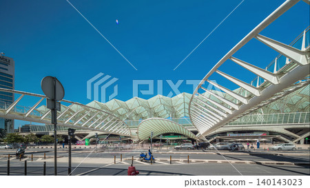 Lisbon Oriente Train and Bus Station timelapse hyperlapse. Lisbon, Portugal Lisbon Oriente Train and Bus Station timelapse hyperlapse. Lisbon, Portugal 140143023