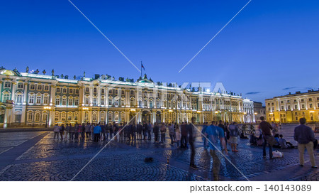 Winter Palace in Saint Petersburg timelapse hyperlapse 140143089