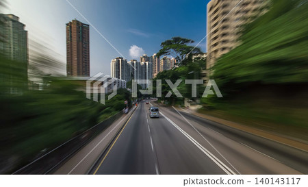 A Hong Kong streets view timelapse from open-top touristic bus during Hong Kong island's touring A Hong Kong streets view timelapse from open-top touristic bus during Hong Kong island's touring 140143117