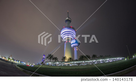 The Kuwait Towers timelapse hyperlapse - the best known landmark of Kuwait City. Kuwait, Middle East The Kuwait Towers timelapse hyperlapse - the best known landmark of Kuwait City. Kuwait, Middle East 140143178
