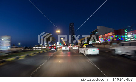 Drive on the streets of Ajman timelapse hyperlapse. Ajman is the capital of the emirate of Ajman in the United Arab Emirates. Drive on the streets of Ajman timelapse hyperlapse. Ajman is the capital of the emirate of Ajman in the United Arab Emirates. 140143498