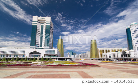 The building of the Senate of the government of the Republic of Kazakhstan timelapse hyperlapse in Astana The building of the Senate of the government of the Republic of Kazakhstan timelapse hyperlapse in Astana 140143535