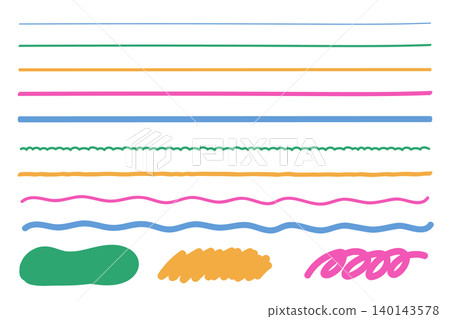 A set of wide, vividly colored marker variations. A set of wide, vividly colored marker variations. 140143578