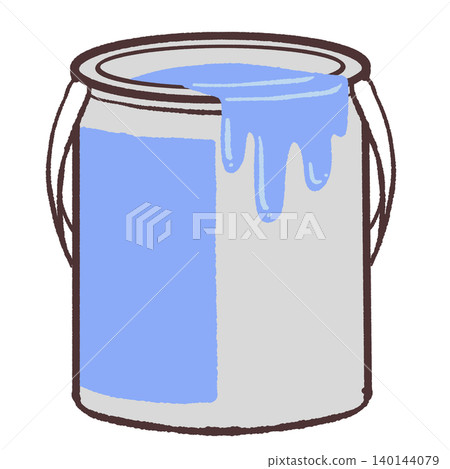 Illustration of a blue paint can Illustration of a blue paint can 140144079