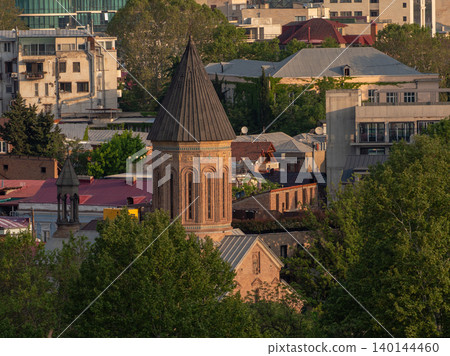 View of the historical part of Tbilisi, Georgia. 140144460